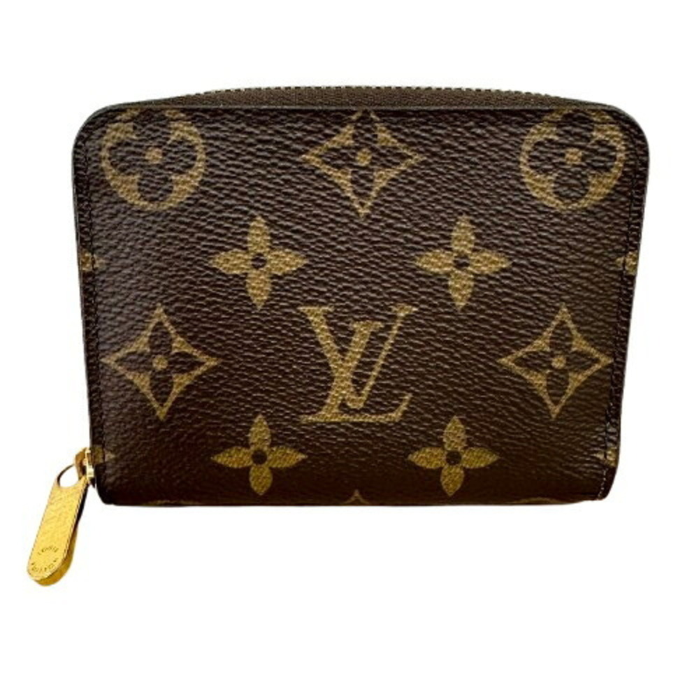 Louis Vuitton Monogram Zippy Coin Purse M60067 Case Mini Wallet Leather Brown